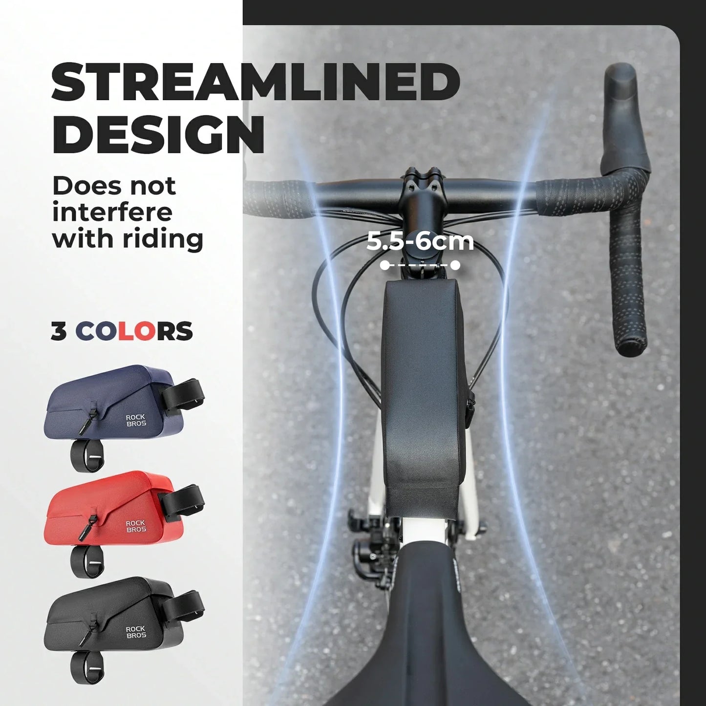 ROCKBROS Magnetic 100% Waterproof Bike Top Tube Frame Bag 0.6L/0.9L