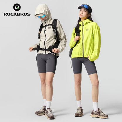 ROCKBROS Men's Cycling Running Windbreaker Windproof Jacket Lightweight High Visibility