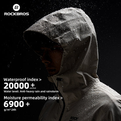 ROCKBROS Men's Cycling Running Windbreaker Windproof Jacket Lightweight High Visibility