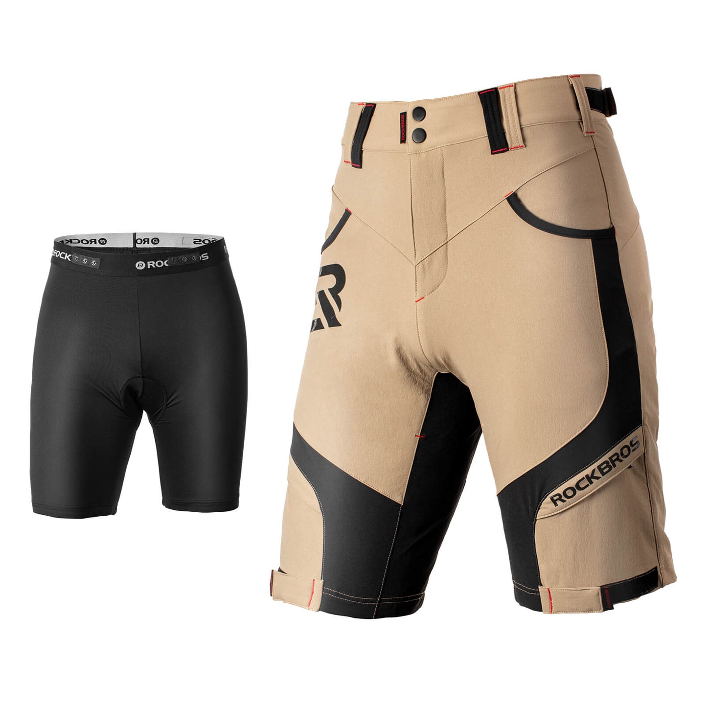 ROCKBROS Men's Cycling Shorts 4D Padded Compression Shorts