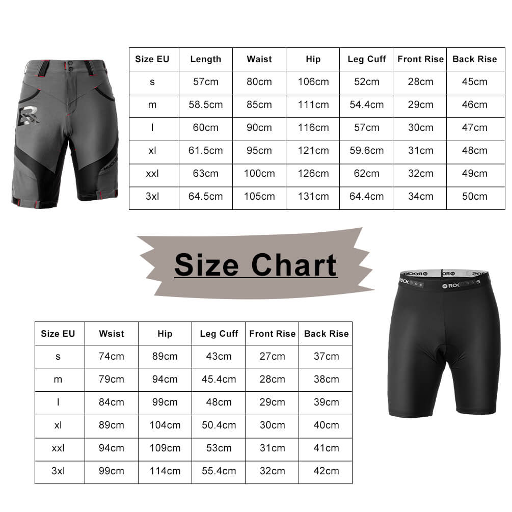 ROCKBROS Men's Cycling Shorts 4D Padded Compression Shorts