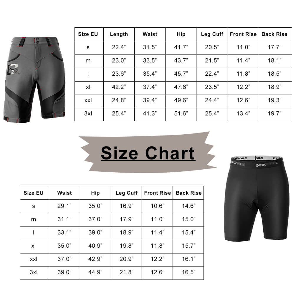 ROCKBROS Men's Cycling Shorts 4D Padded Compression Shorts