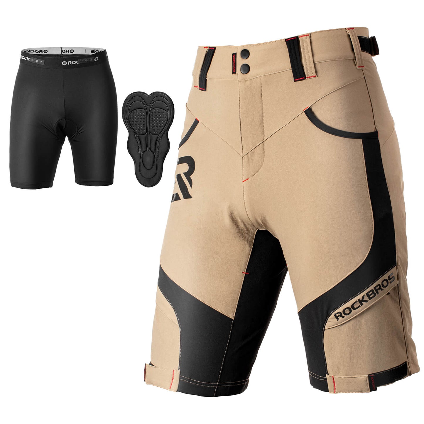 Men's MTB Shorts with Detachable 4D Padded Liner