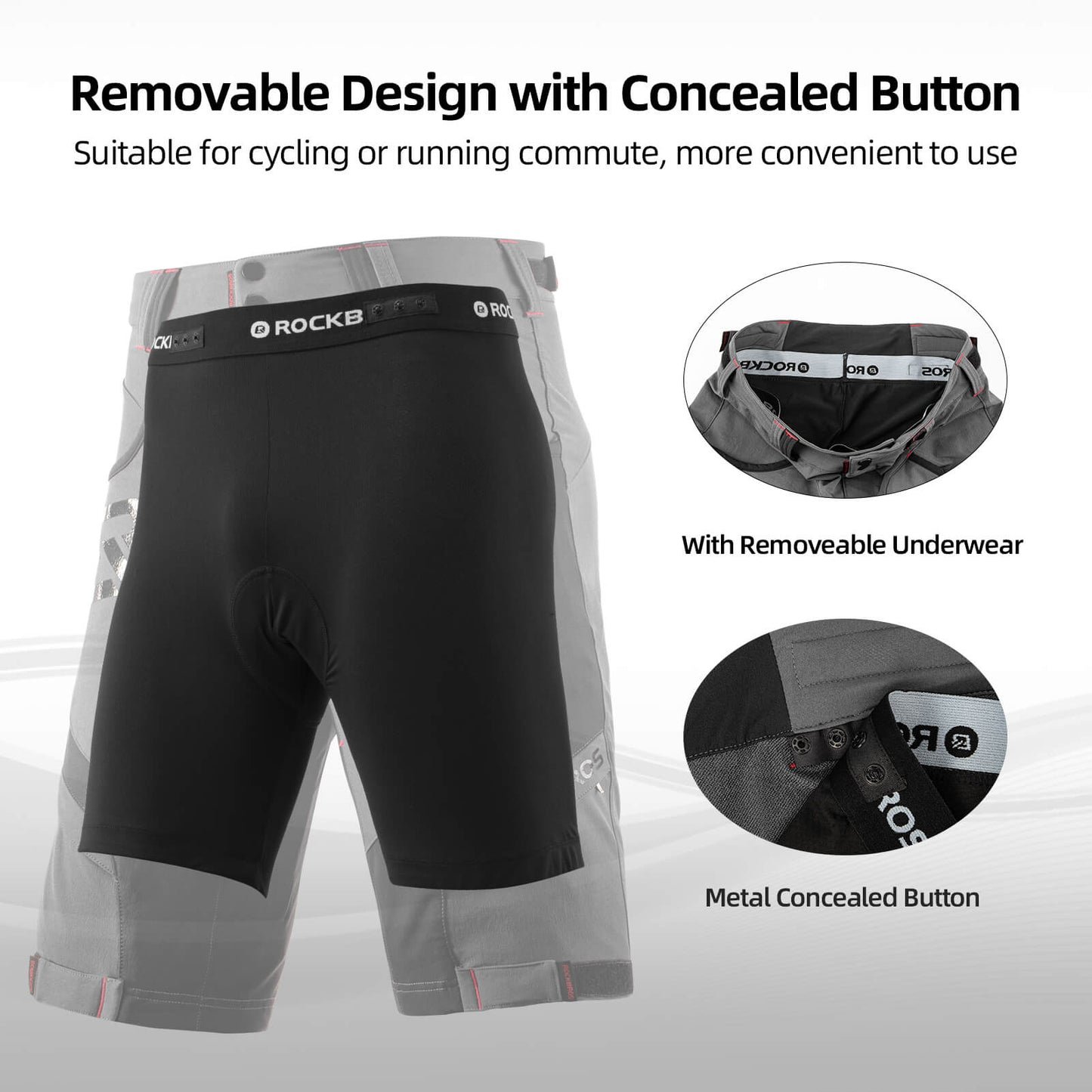 Men's MTB Shorts with Detachable 4D Padded Liner