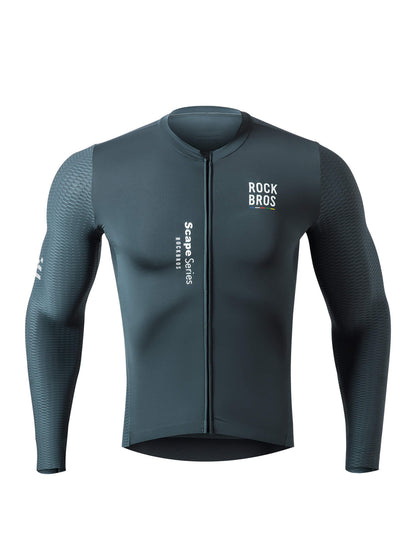 Men's ROAD-TO-SKY Quick-Dry Long-Sleeve Cycling Jersey