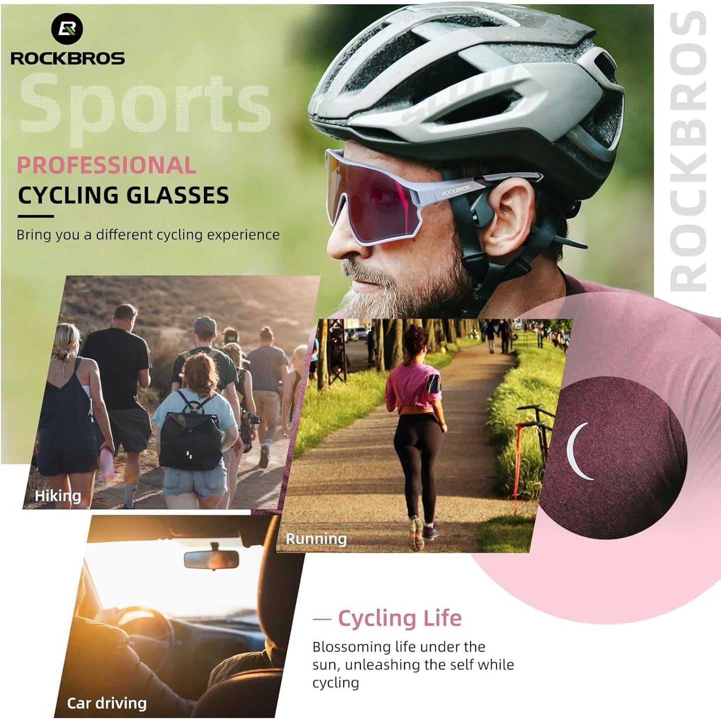 ROCKBROS Polarized Sunglasses UV Protection for Women Men Cycling