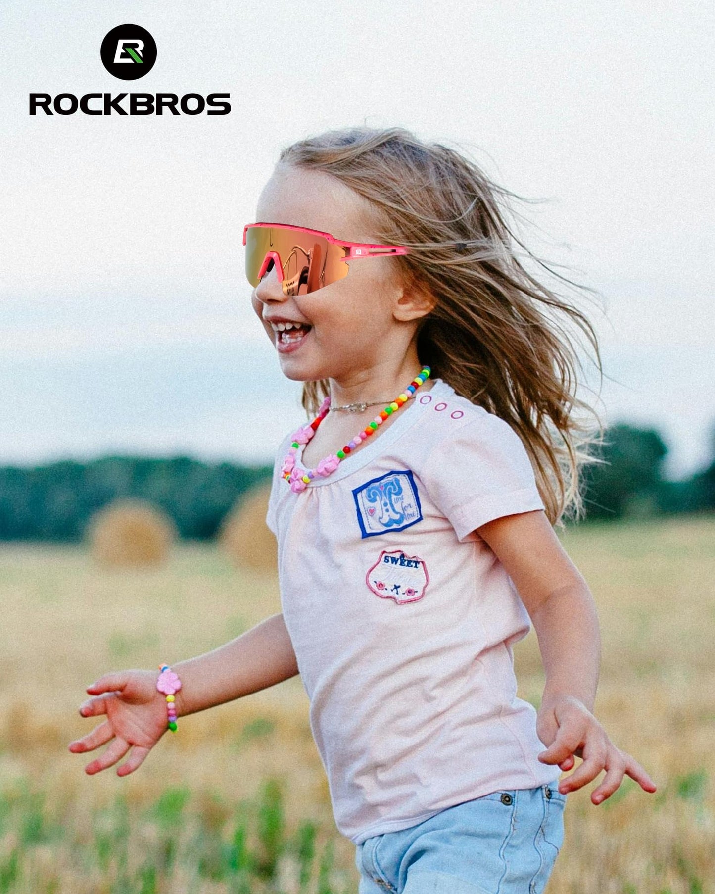 ROCKBROS Polarized Youth Kids UV400 Cycling Sports Sunglasses for Boys Girls Age 8-14