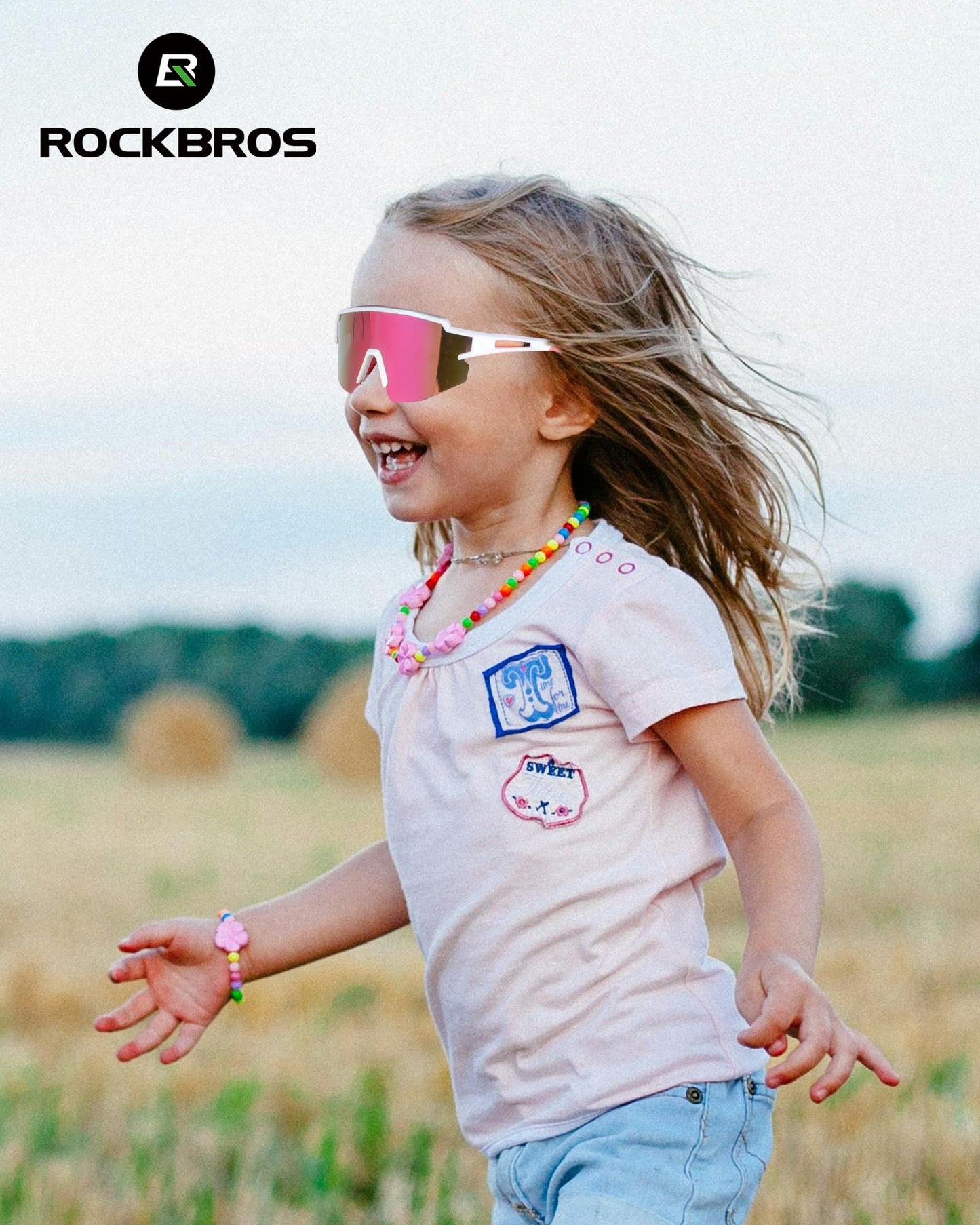 ROCKBROS Polarized Youth Kids UV400 Cycling Sports Sunglasses for Boys Girls Age 8-14