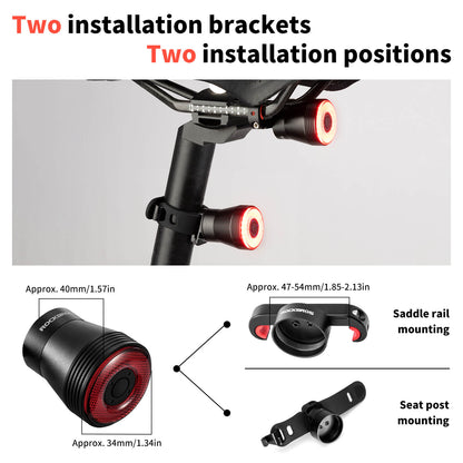 Q5 Smart Bike Tail Light with Brake Sensor