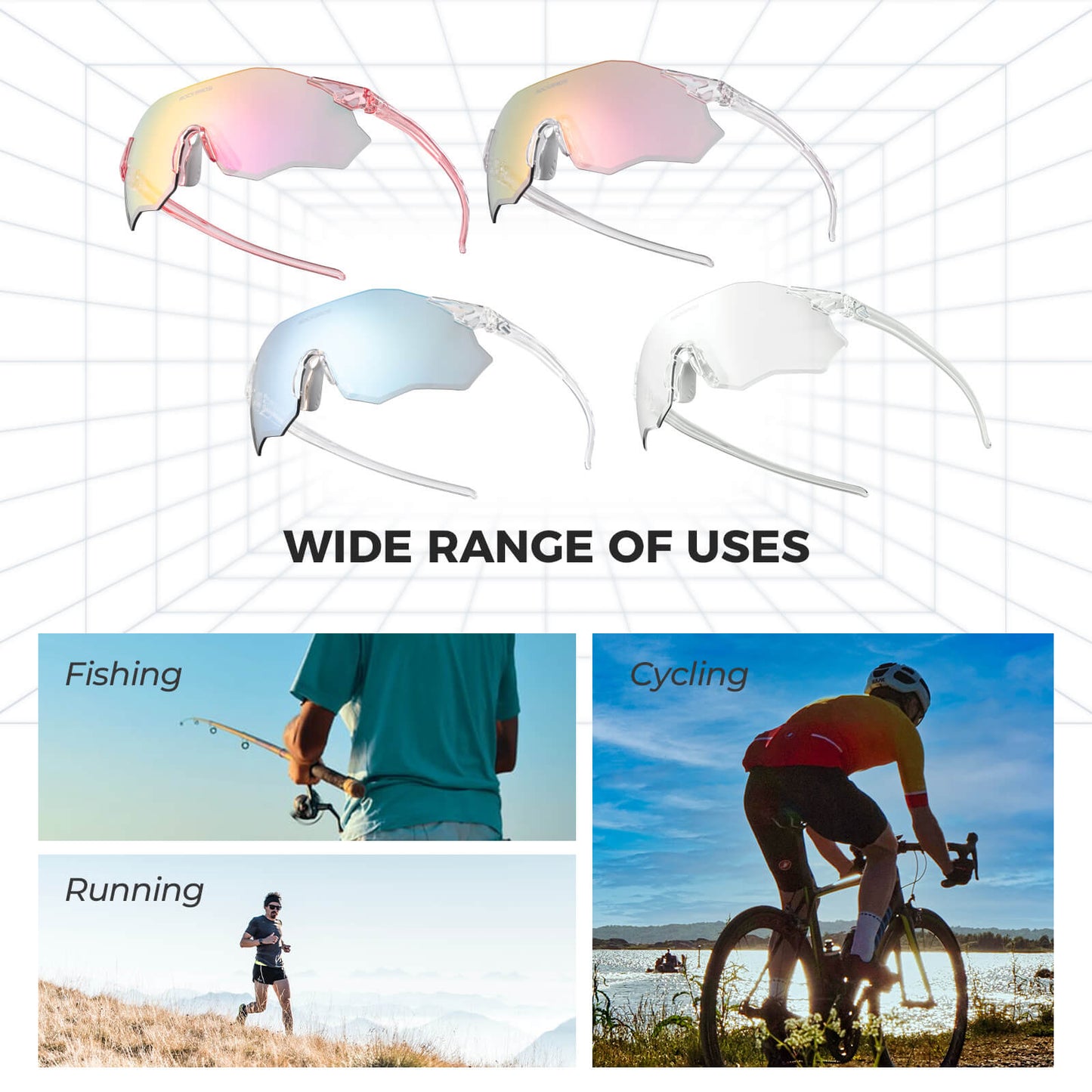 Rimless Photochromic Cycling Glasses