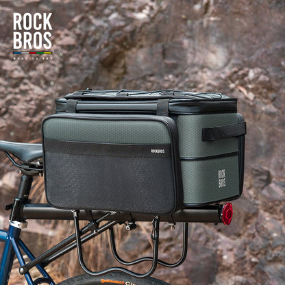 ROCKBROS Road to Sky Foldable Trunk Bag – 16.8L Expandable Bike Rack Bag