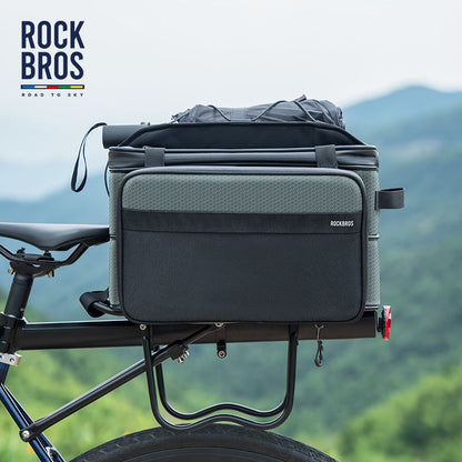 ROCKBROS Road to Sky Foldable Trunk Bag – 16.8L Expandable Bike Rack Bag