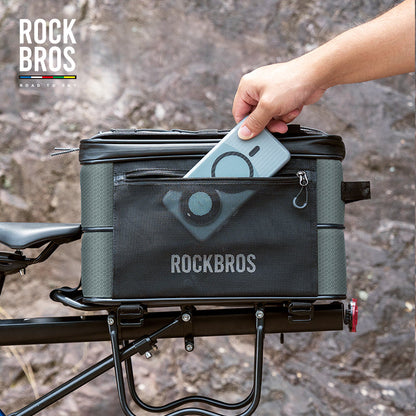 ROCKBROS Road to Sky Foldable Trunk Bag – 16.8L Expandable Bike Rack Bag