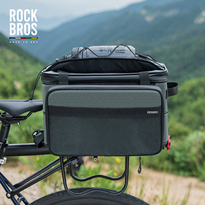 ROCKBROS Road to Sky Foldable Trunk Bag – 16.8L Expandable Bike Rack Bag