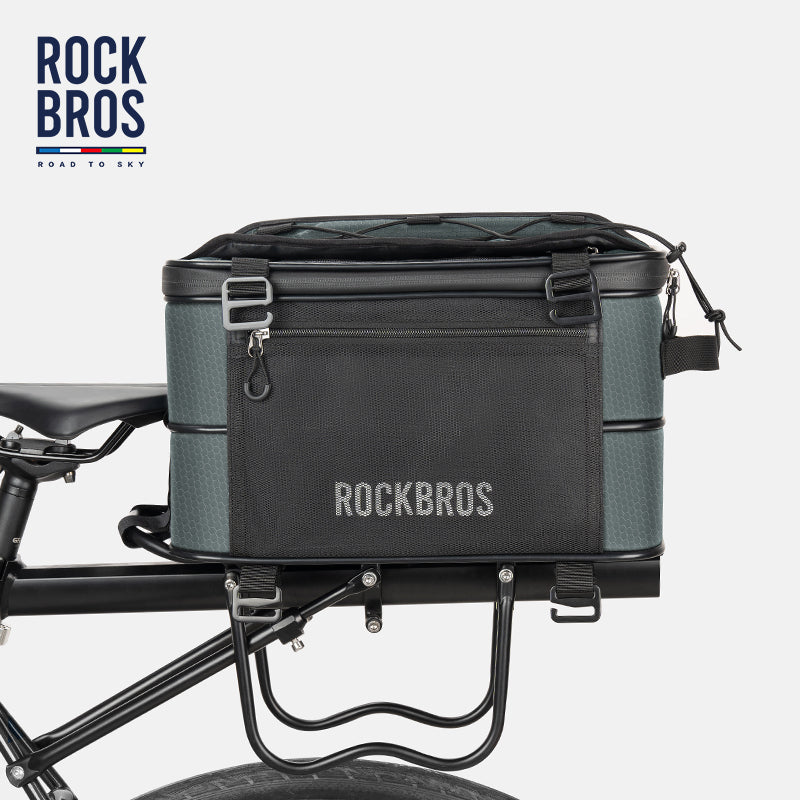 ROCKBROS Road to Sky Foldable Trunk Bag – 16.8L Expandable Bike Rack Bag
