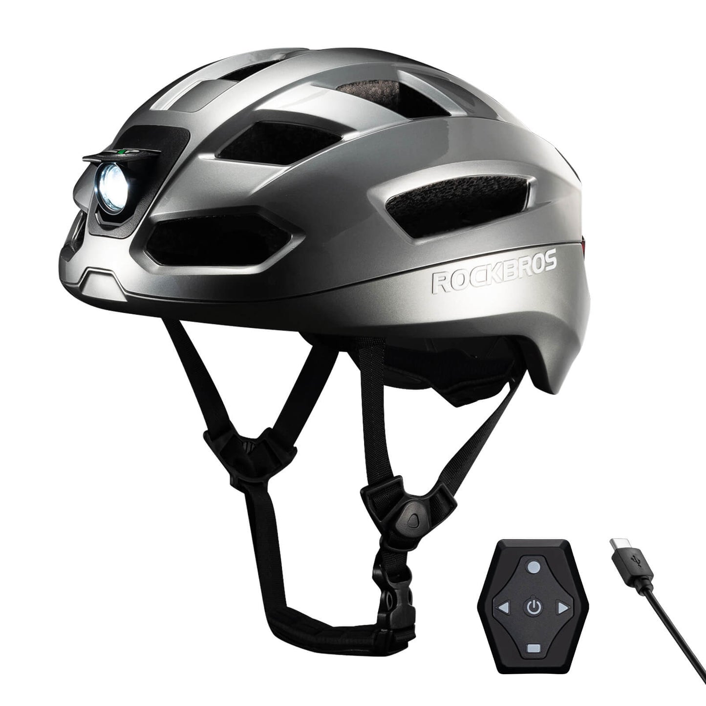 Smart Bike Helmet with Remote-Controlled Warning Lights