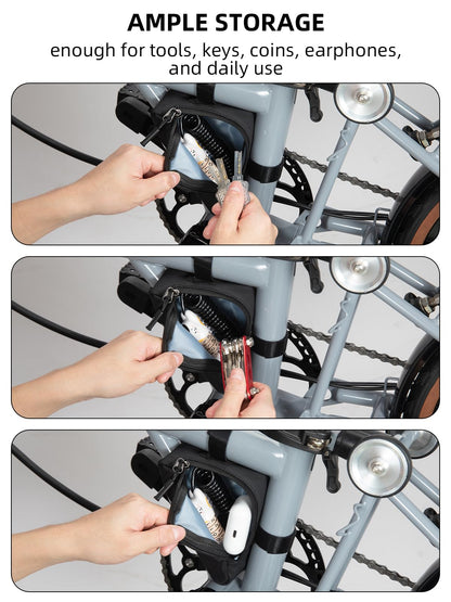 Compact Triangle Bike Tool Storage Bag