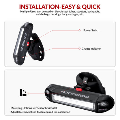 Rear Bike Light USB Rechargeable