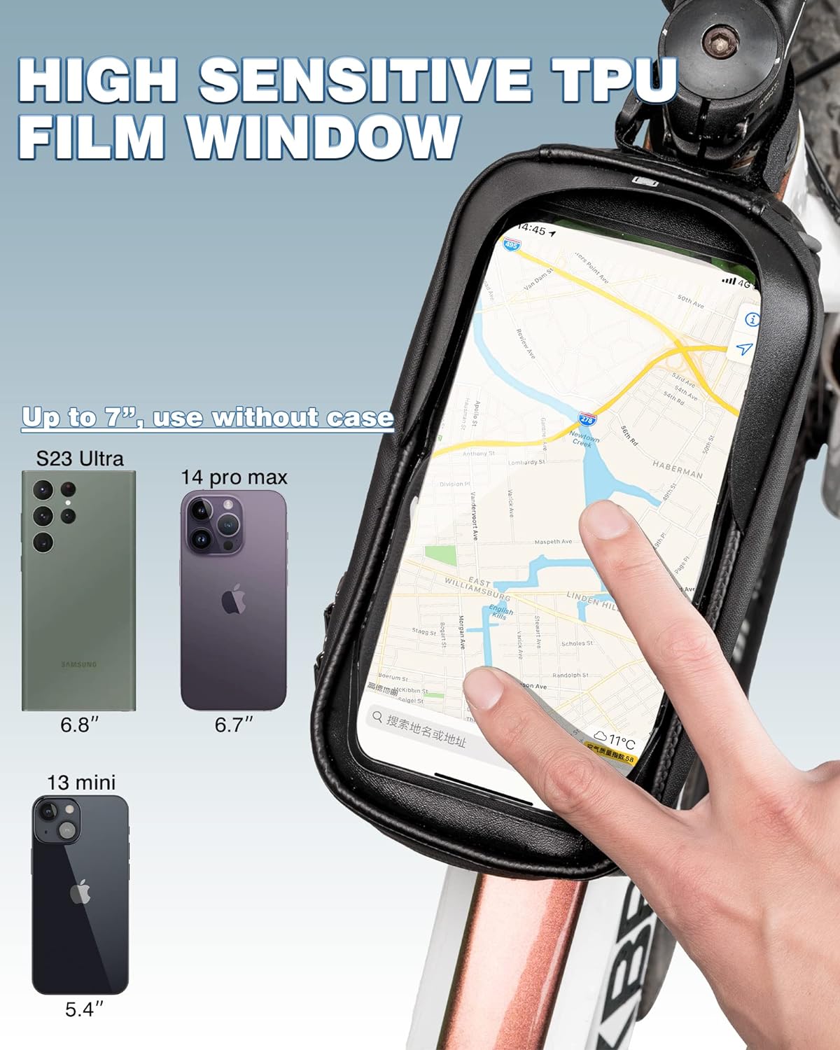 ROCKBROS Waterproof Bike Frame Bag for Phones & Gear - Triathlete Store