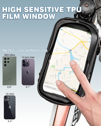 ROCKBROS Waterproof Bike Frame Bag for Phones & Gear - Triathlete Store