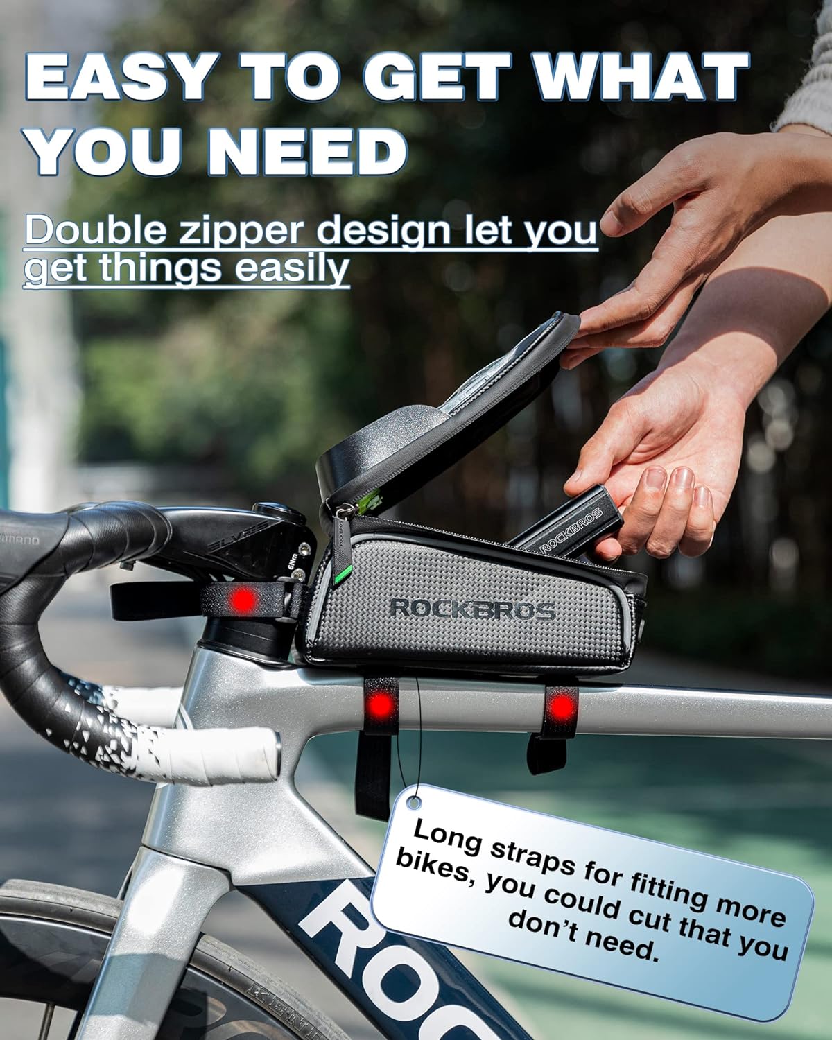 ROCKBROS Waterproof Bike Frame Bag for Phones & Gear - Triathlete Store