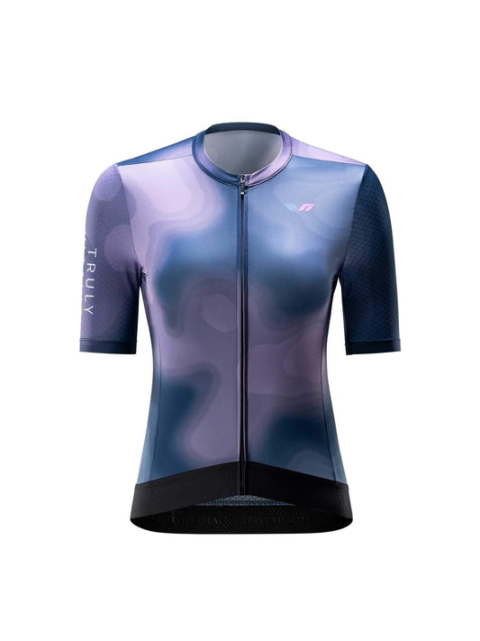 Women's TVI Short-Sleeve Cycling Jersey Gradient – Blue to Purple Gradient