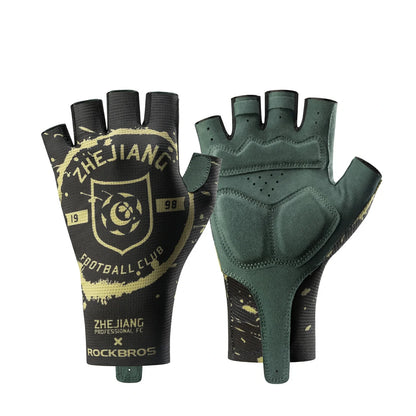 ROCKBROS × Zhejiang Professional FC Limited Edition Half-Finger Cycling Gloves