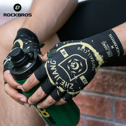 ROCKBROS × Zhejiang Professional FC Limited Edition Half-Finger Cycling Gloves
