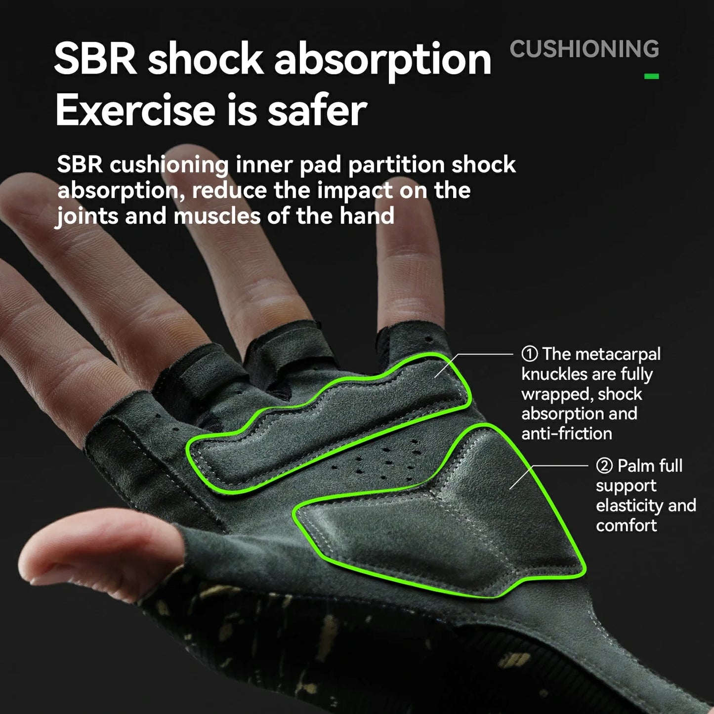 ROCKBROS × Zhejiang Professional FC Limited Edition Half-Finger Cycling Gloves