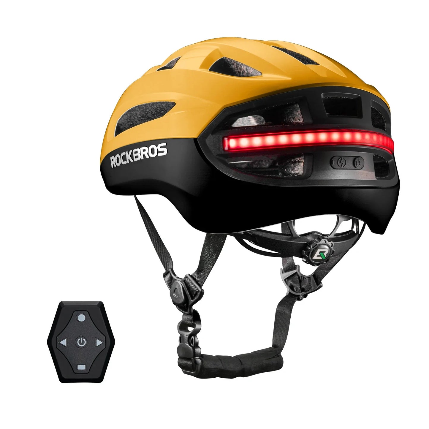 Steering Remote Smart Riding Helmet with Bike Headlight and Tail Light GlowGuard - Triathlete Store