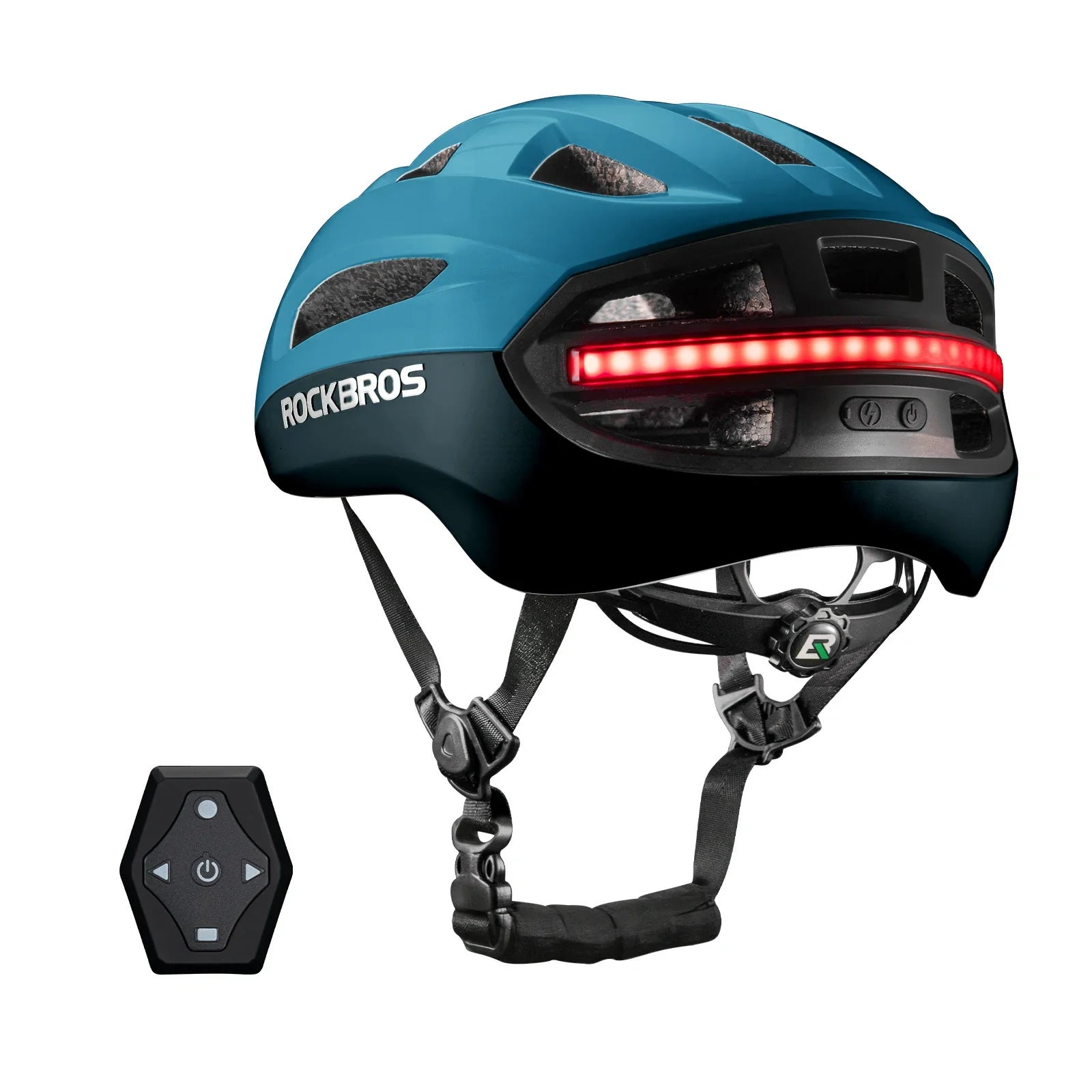 Steering Remote Smart Riding Helmet with Bike Headlight and Tail Light GlowGuard - Triathlete Store