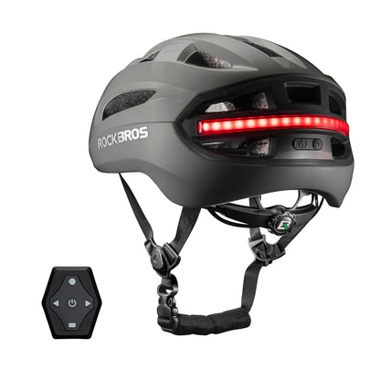Steering Remote Smart Riding Helmet with Bike Headlight and Tail Light GlowGuard - Triathlete Store