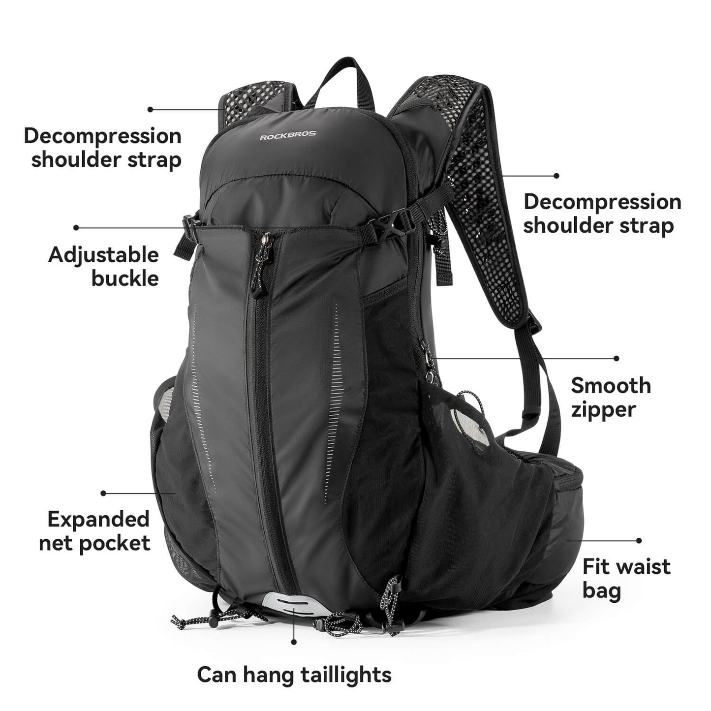 ROCKBROS Lightweight Hydration Backpack for Outdoor Sports
