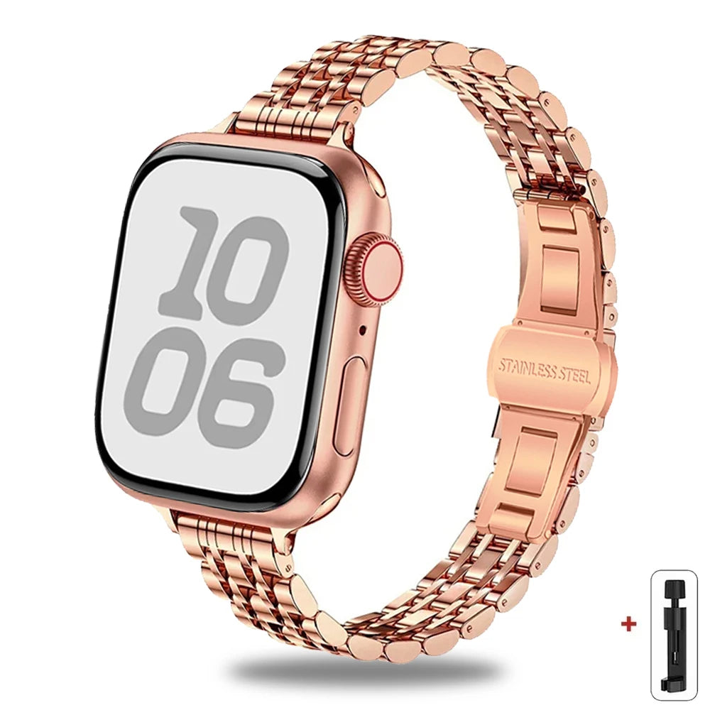 Stainless Steel Strap For Apple Watch Band Series 11/10/9/8/7/6/5/4/ SE / Ultra 1/2/3