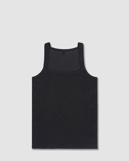 Rough Knit Tank Black