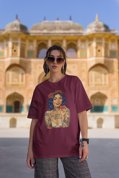 Know Your Worth Pin Up Graphic Tee