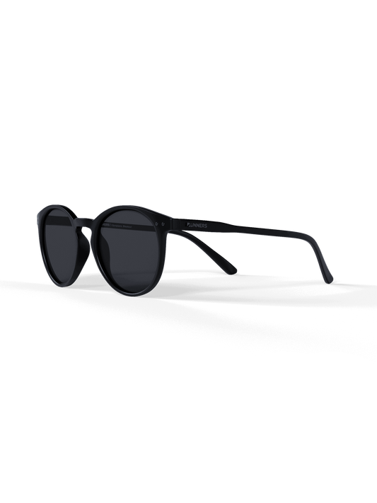 Black Round Polarized Sunglasses - Black Lens UV400 for Men & Women