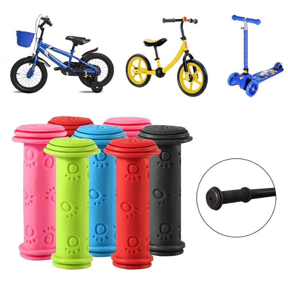 Rubber Bike Bicycle Handle Bar Grips Tricycle Scooter Handlebar For Kids Child Colorful Non-Slip Cycling Handlebar Grips New Kids Bike Security Grips With Impact Protection For Balance Bikes