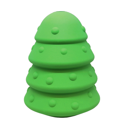 Christmas Tree eDispenser Durable Rubber Chew Toy & Treat Dispenser