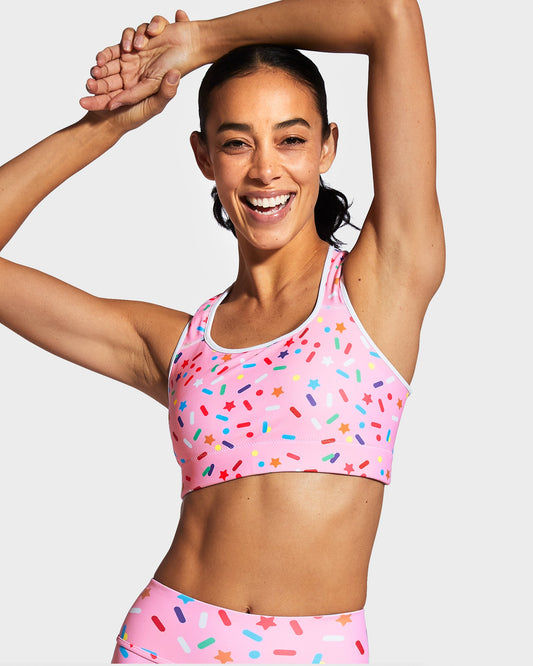 Sprinkle Me Pink Sports Bra