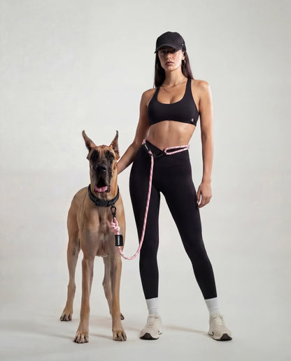 Pastel Pink Running Hands-Free Dog Leash