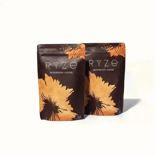 RYZE Mushroom Coffee Pack of 2 | 6 Adaptogenic Mushrooms | Organic | Instant Coffee | MCT Oil | Better Energy, Focus, Digestion, Immunity | Cordyceps, Lion’s Mane, Shiitake, Reishi, Turkey Tail, King Trumpet