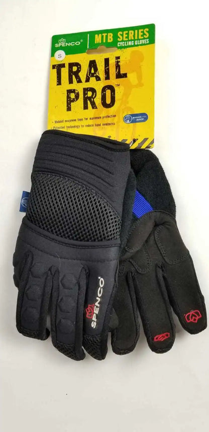 ﻿Spenco Trail Pro Long Finger MTB Cycling Gloves (Small)