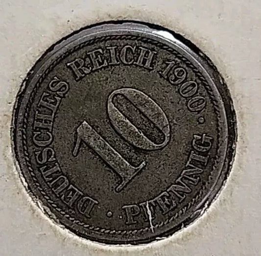1900 A German Empire 10 Pfennig
