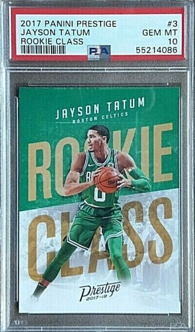 Graded 2017 Panini Prestige Jayson Tatum #3 Rookie Class Rookie RC Basketball Card PSA 10 Gem Mint