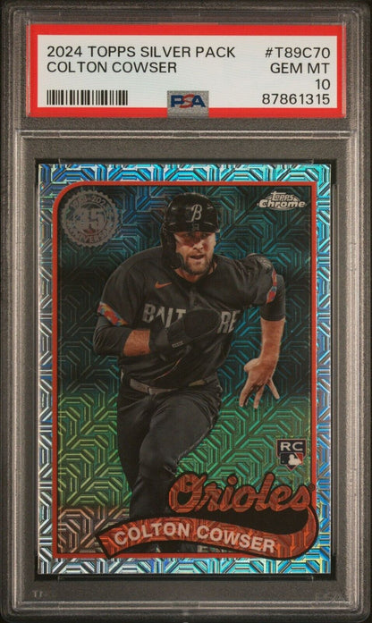 Graded 2024 Topps Silver Pack Colton Cowser #T89C70 Rookie RC Baseball Card PSA 10 Gem Mint