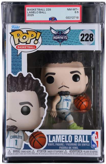 LaMelo Ball Basketball #228 Funko POP! PSA 8.5 NM-MINT+