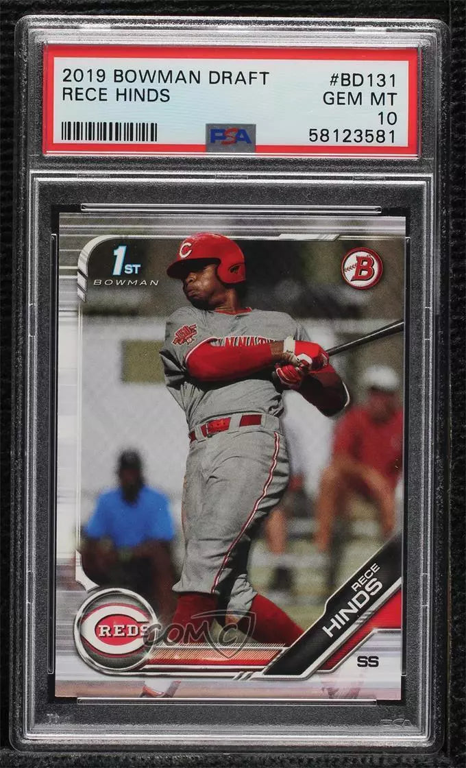Graded 2019 Topps Bowman Draft Rece Hinds #BD131 Rookie RC Baseball Card PSA 10 Gem Mint