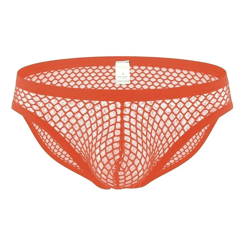 Clever-Men Mode Mesh Briefs - Orange