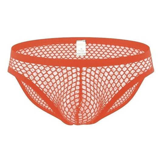 Clever-Men Mode Mesh Briefs - Orange